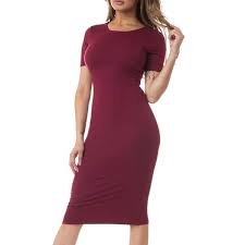Maybe you would like to learn more about one of these? Women S Casual Solid Comfy Short Sleeve Bodycon Slim Fit A Line Dress Overstock 26885689