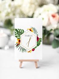 Tropical Table Numbers Template Wedding Table Number Card Etsy In 2020 Wedding Table Number Cards Wedding Table Numbers Template Wedding Table Numbers