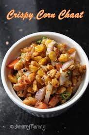 Easy Crunchy Corn Chaat Recipe Yummy Tummy Recipe Chaat Recipe Chaat Stuffed Peppers