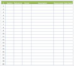 Blank Table Chart Margarethaydon Com