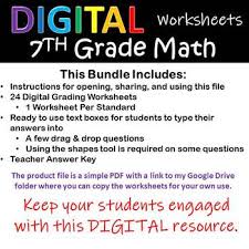 Check spelling or type a new query. 7th Grade Math Worksheets Homework For Google Classroom Distance Learning
