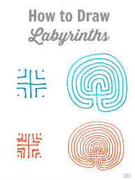 2 connect the upper tip of the vertical line with the upper right. How To Draw A Labyrinth And What To Do With It Craftwhack Labyrinth Art Labyrinth Labyrinth Design
