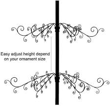 Opens in a new tab. Ornament Display Tree Metal Christmas Wrought Iron Stand Large Black Eb02 Hohiya