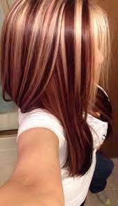 blond und rot hohepunkte fur dunkle braun haare hair styles mahogany red hair red blonde hair