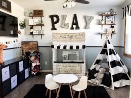 Black And White Kids Play Room Playroom Playroom Decor Playroom Ideas Neutral Playroom Monochrome Playroom Monochrome Room Neutral Room Kids I Playroom Design Playroom Decor Toy Rooms