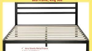 The wood frame and legs are made of acacia wood to support your memory foam, latex, or spring mattress. Zinus Modern Studio 14 Inch Platform 3000h Metal Bed Frame King Youtube