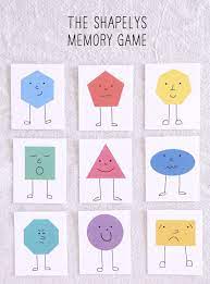 The Shapelys Memory Game Memory Games For Kids Games For Kids Classroom Memory Games