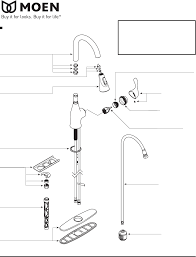 Moen single handle kitchen faucet repair diagram moen genuine parts. Https Www Manualshelf Com Manual Moen 87966srs Replacement Part List Html
