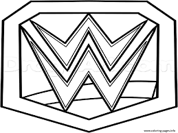 This coloring page features the big show, the wwe wrestler known for a long tenure in this field. Wwe Championship Belt Official Coloring Pages Printable