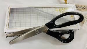 Arrow_forward#pinking shears for fabric ultra sharp left handed triangular lace tailor scissors. Pinking Shears 23cm Large Zigzag E M Greenfield