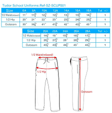 School Pants Size Chart Boys School Trousers Size School