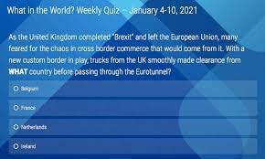 Test your knowledge with our. What In The World Weekly Quiz Jan 4 10 2021 Tnwac
