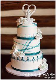 Love These Colors Teal Wedding Cake Lace Wedding Cake Teal Wedding