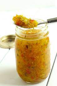 Sweet And Spicy Zucchini Relish Craving Something Healthy Relish Recipes Zucchini Relish Sweet And Spicy