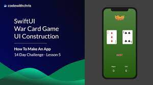 Randomizing the cards in this lesson, we learn how to. How To Make An App War Card Game Ui Construction Lesson 5 Youtube