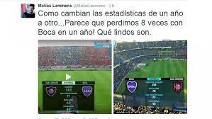 However, for this duel against san lorenzo, the press of this country assured that both edwin cardona and frank fabra (already qualified), asked the football council to be taken into account to be the men of experience of the eleven that will come out for the victory in la bombonera. Las Insolitas Estadisticas Que Tuiteo Lammens Despues Del Triunfo De San Lorenzo Ante Boca Futbol La Voz Del Interior