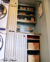 Painting your cabinets can seem like a daunting task, but it becomes a lot more simple when you don't have to worry about sanding the doors. Clover House Painting Our Laundry Room Cabinets