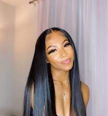 Silky Straight Lace Front Wig With Preplucked Hairline Straight Hairstyles Weave Hairstyles Wig Hairstyles
