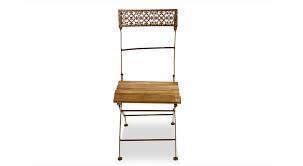 Updated on may 20, 2016 by jintonk comments off on chaise fer bois. Chaise Bois Fer Forge Marron 40x50 5x92 5cm