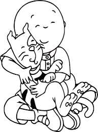 Awesome Pbs Kids Caillou Loving Cat Coloring Page Coloring Pages Cat Coloring Page Coloring For Kids