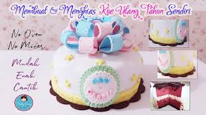 Yuk, simak cara membuat serta resep bolu susu tanpa mixer dan oven berikut ini! Cara Membuat Kue Ulang Tahun Tanpa Oven Fondant Decorations Youtube
