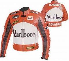 Orange Color Marlboro Racing Motorcycle Genuine Leather Jacket Leather Jacket Outfit Men Winter Leather Jackets Cheap Leather Jacket