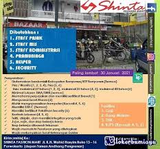 Loker tegal terbaru november 2020. Info Lowongan Kerja Shinta Fashion Mart Terbaru Desember 2020