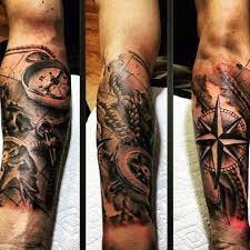 Half sun and moon blue stars tattoo on back. Pin On Tatoo S