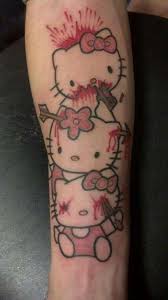 Hello kitty children's temporary tattoos ~ tattoo loot bag stocking filler. My Hello Kitty Tattoo Not Done Yet But I Love It Evil Kitty Tattoo