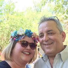 Wurstfest grounds in New Braunfels, a beautiful Texas morning.