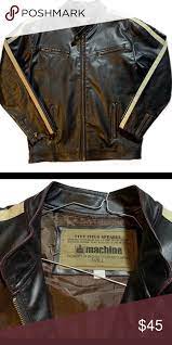 Type Field Company Machine Leather Biker Jacket Vintage Band T Shirts Leather Biker Jacket Vintage Jacket