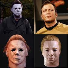 I like to think it's shatner, but it's not really. The Original Michael Myers Mask From Halloween 1978 Was A Repainted Novelty Mask Of William Shatner Known For His Role As James T Kirk In Star Trek Thatsabooklight