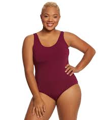 Sporti Plus Size Carina Chlorine Resistant Moderate Scoop Back One Piece Swimsuit