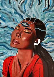 You can learn to mix any color from the three primary colors, red, blue and yellow. Jhene Aiko X Third Eye Chakra Liyme Studios Paintings Prints Entertainment Music R B Artpal