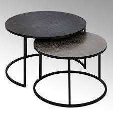 There's something really charming about a basic round coffee table and this modular option from floyd fits the bill. Maddox Coffee Table Set Of 2 Round Frame Black Powder Coated Table Top Steel Etching Optic