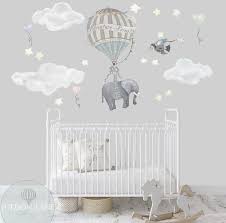 New Large Xl Elephant W Hot Air Balloon Solo Ele 3 Etsy Hot Air Balloon Nursery Baby Boy Room Nursery Baby Room Decor
