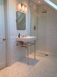 Ensuite Loft Bathroom Marble Flooring Metro Tiles Lefroy Brookes Polished Nickel Wet Room Little Green French Grey Pale Small Shower Room Loft Bathroom Shower Room