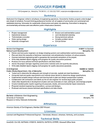 Entry level civil engineers may have limited responsibilities or work with a team. Best Civil Engineer Resume Example Livecareer