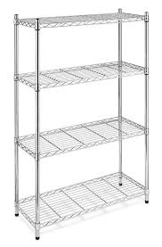 black/chrome storage rack 4 tier