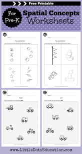 Pre K Spatial Concepts Worksheets And Activities Spatial Concepts Worksheet Spatial Concepts Spatial Concepts Preschool