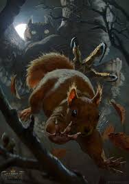 Squirrel Gwent Card By Anna Podedworna Software Used Photoshop Art Animal Art Digital Painting