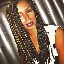 Tasha Smith S Faux Locs Braids Hairstyle Faux Locs Hairstyles Women With Dreadlocks Faux Locs