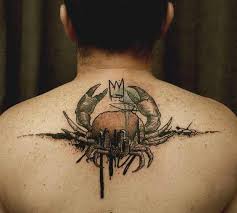 Amazing cancer zodiac tattoo on left shoulder blue waves and pisces zodiac tattoos on shoulder leo zodiac sign shoulder tattoo 50 Best Cancer Tattoos Designs And Ideas For Zodiac Sign