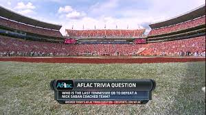 Guessing nick saban just isn't a fan of the aflac trivia question. College Football Tennessee At Alabama Cbs Clippit