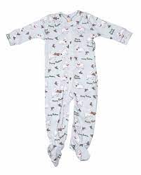 Lullaby Set Baby Boys Sweet Dreams Zipped Footie Pajamas Merry Christmas Lambs Blue