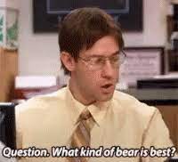 John Krasinski What Kind Of Bear Is Best Gif Johnkrasinski Whatkindofbearisbest Theoffice Discover Share Gifs