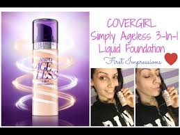 Covergirl Simply Ageless 3 In 1 Liquid Foundation First Impression Review