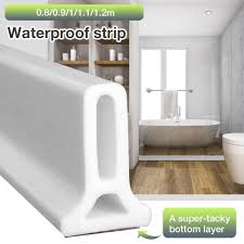 Ideal for curbless showers and other areas where water needs to be contained. Collapsible Shower Threshold Water Dam Shower Barrier Water Retention Threshold For Home Bathroom Buy At A Low Prices On Joom E Commerce Platform