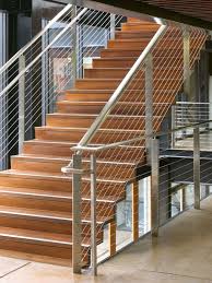 Custom Cable Rail In Commercial Setting Feeney Photo Gallery Commercial Stairs Modern Stairs Stairs Design Interior
