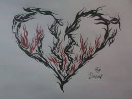 Broken heart tattoo coloring pages for adults. Broken Heart Tribal By Daemi By Rekinu5 On Deviantart Heart Coloring Pages Broken Heart Drawings Heart Drawing